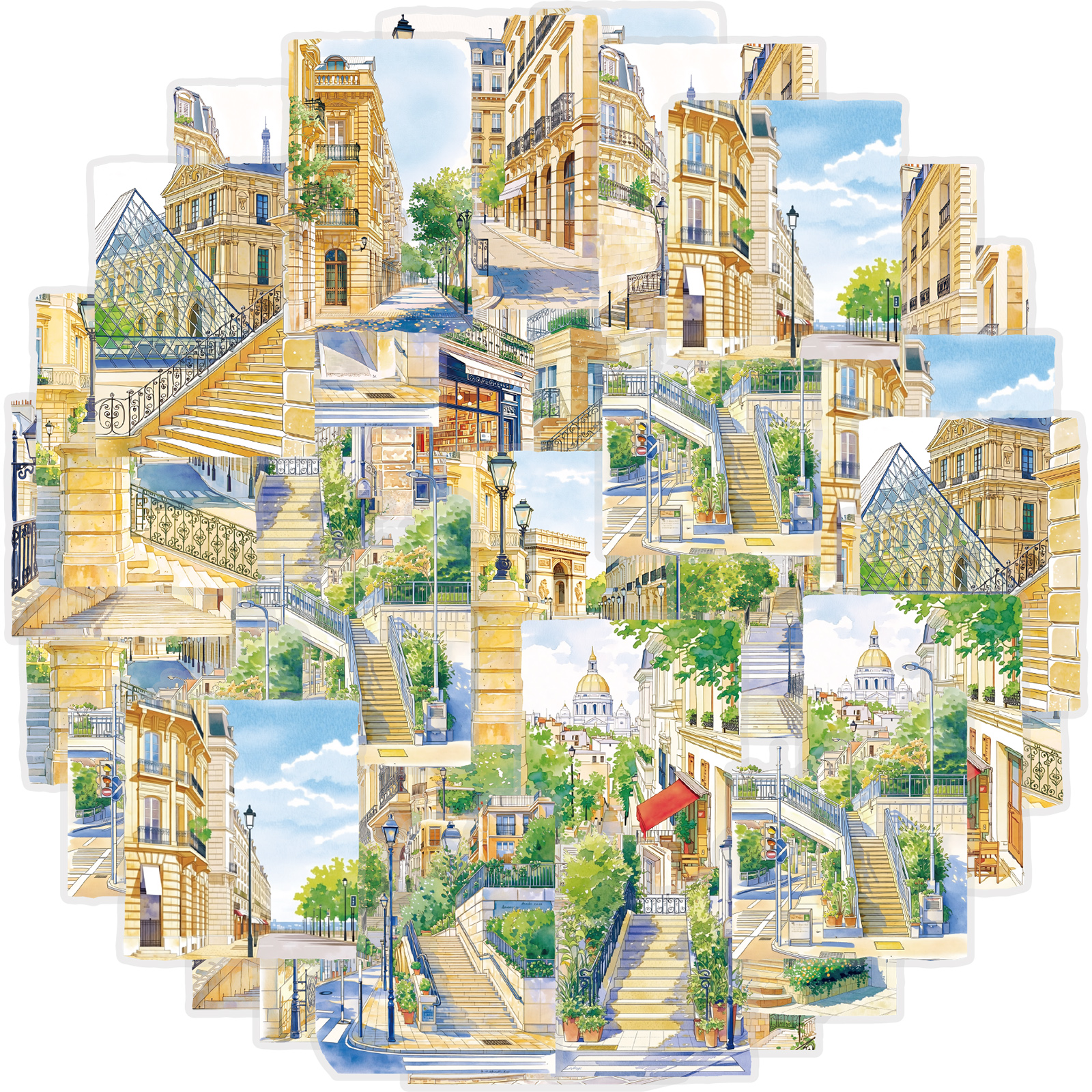 Laptop Accessories To Gift - Etori Life Healing Watercolor Paris Street