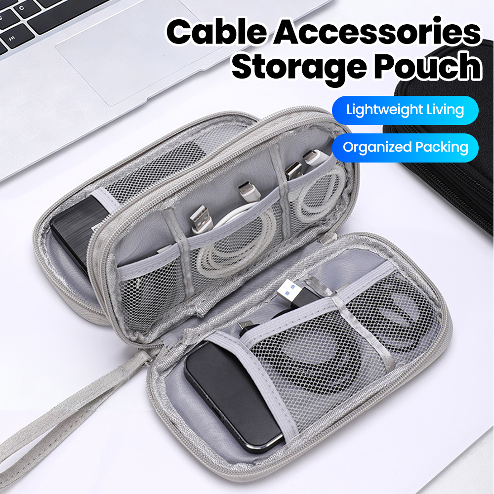 Cable Management Bag - Electronics Accessories Portable Organizer Travel Essential