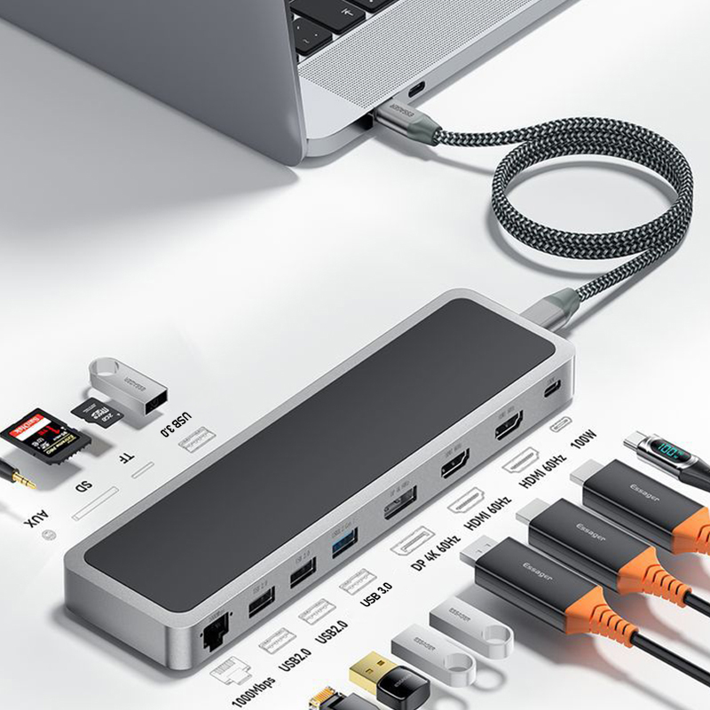 Laptop Accessories Hub - Support MST mode dual HD DP