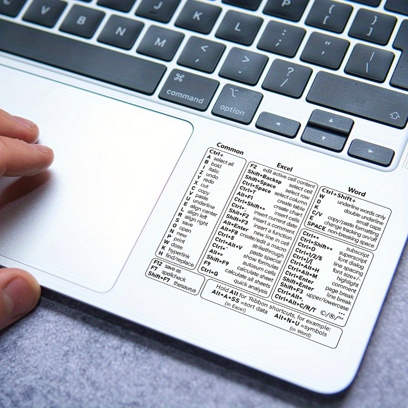 Laptop Accessories Aesthetic - Transparent Keyboard Shortcut Sticker Mac Windows