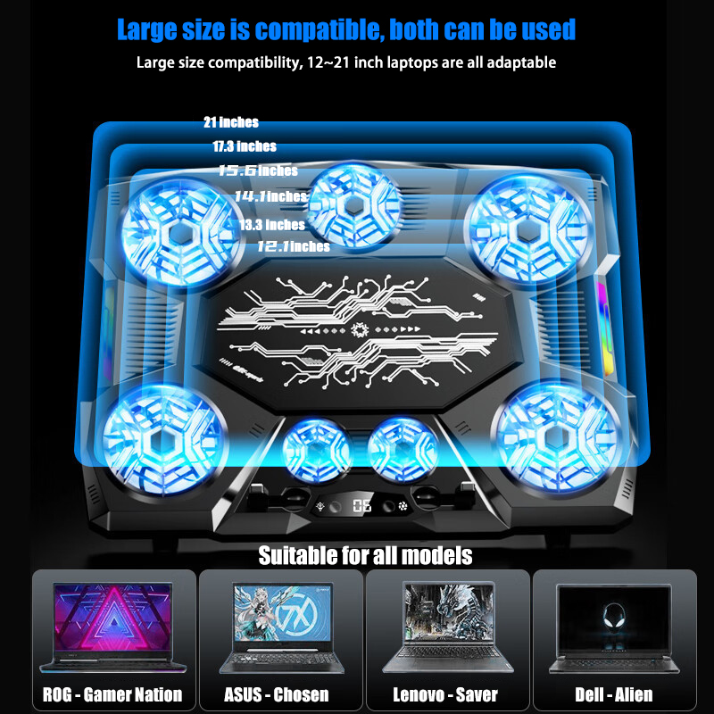 Laptop Accessories Cooling Pad - Gaming Laptop Cooling Pad 5-Position Adjustable