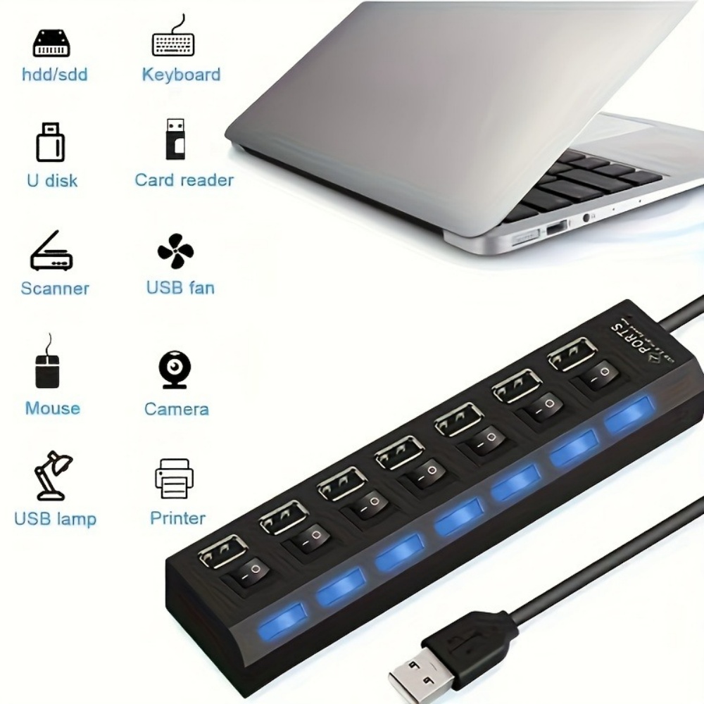 USB 3.0 Hub 4 7 Port Multi USB - Laptop Accessories Hub 리뷰 및 가격