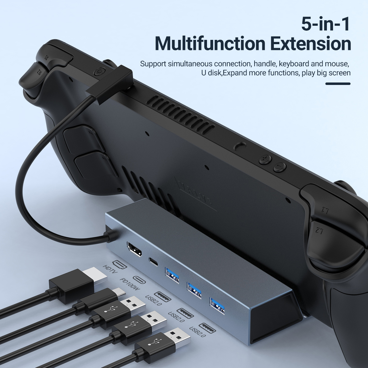 5 In 1 USB-C Game Hub Type-C C - Laptop Accessories Hub 리뷰 및 가격