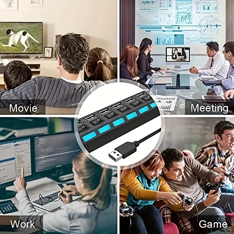 High Speed 4/7 Ports USB HUB 2 - Laptop Accessories Hub 리뷰 및 가격