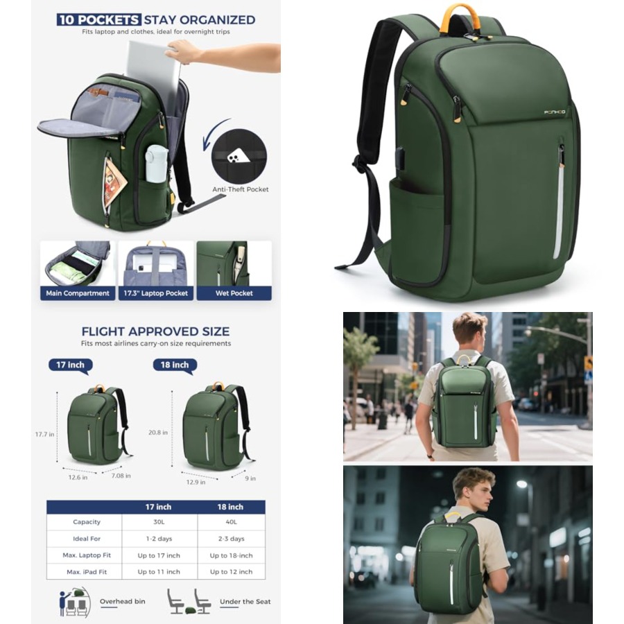 Laptop Backpack for Men, Buses - Laptop Backpack Anti Theft 리뷰 및 가격
