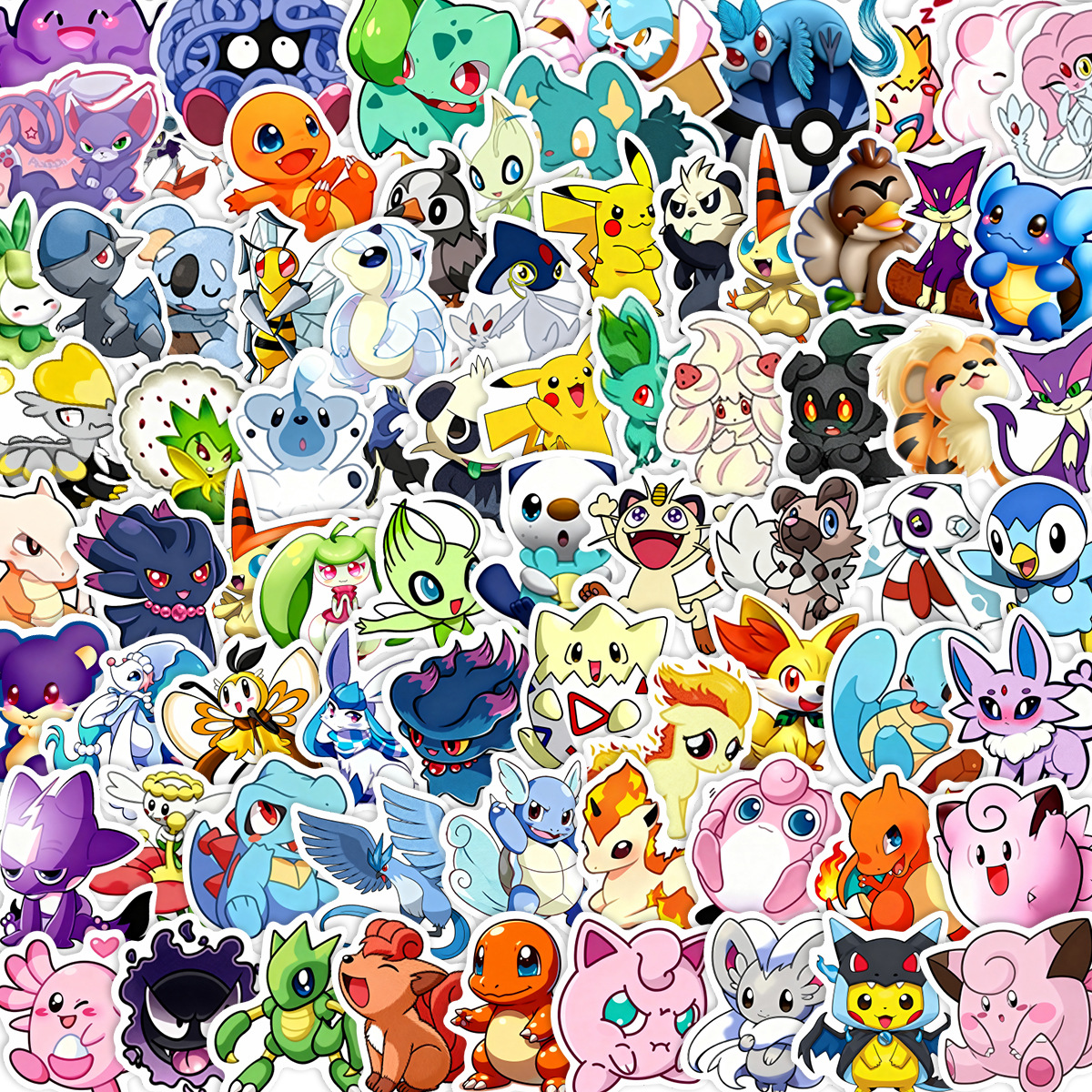 100/200pcs Pokemon Anime Stick - Laptop Accessories To Gift 리뷰 및 가격