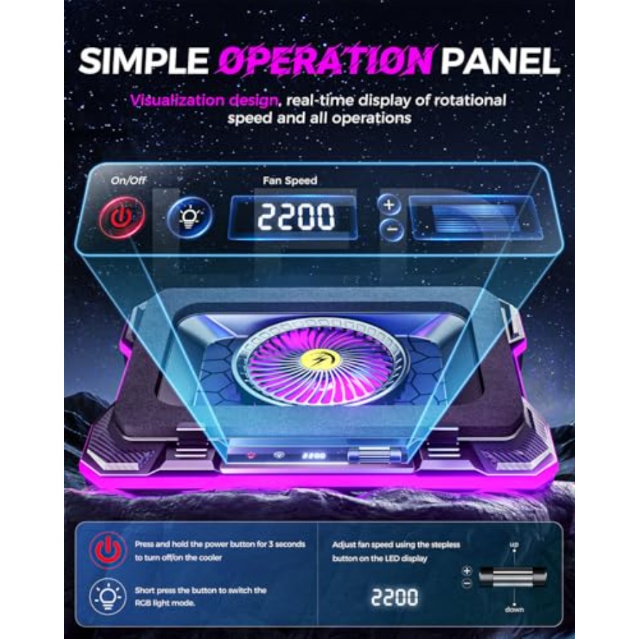 RGB Gaming Laptop Cooling Pad  - Laptop Accessories Cooling Pad 리뷰 및 가격