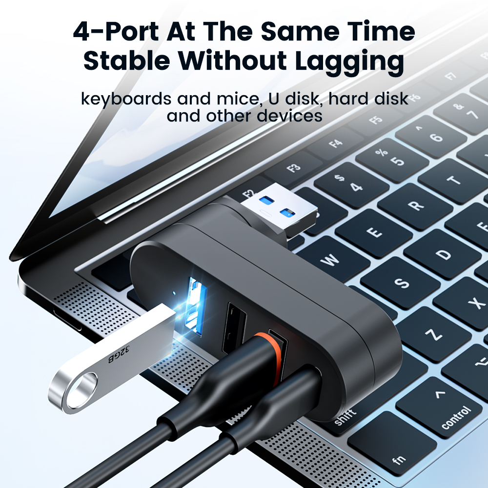 4 In 1 USB 3.0 Hub 180 Degree  - Laptop Accessories Hub 리뷰 및 가격