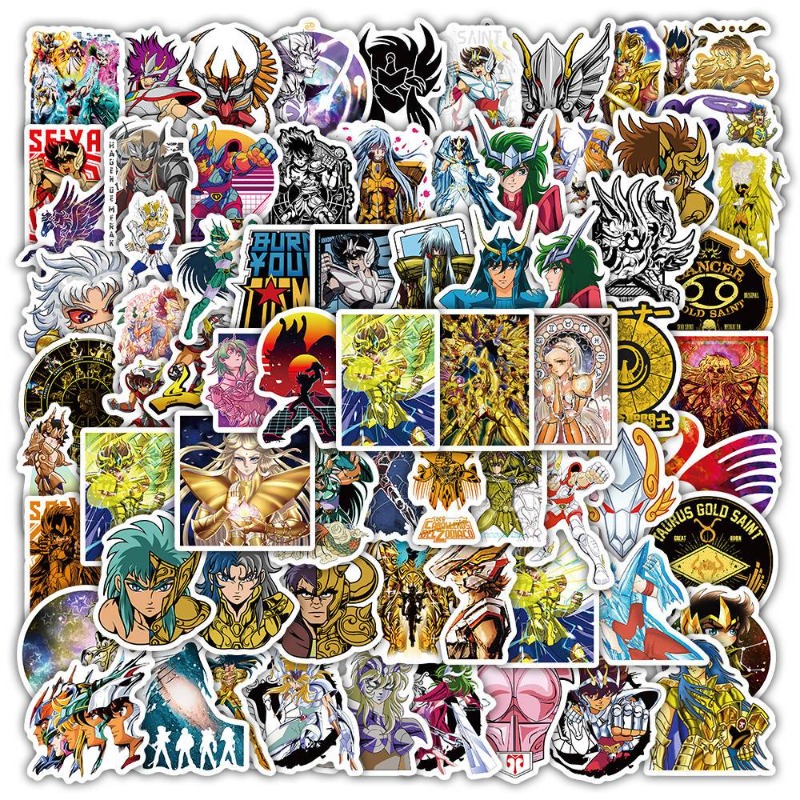 101Pcs Saint Seiya Anime Stick - Laptop Accessories Aesthetic 리뷰 및 가격