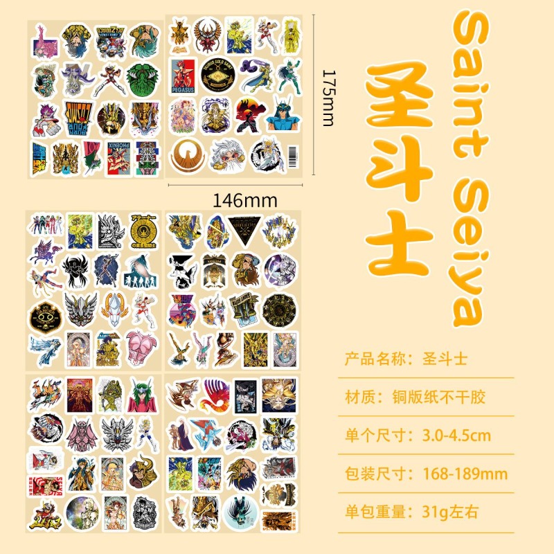 101Pcs Saint Seiya Anime Stick - Laptop Accessories Aesthetic 리뷰 및 가격