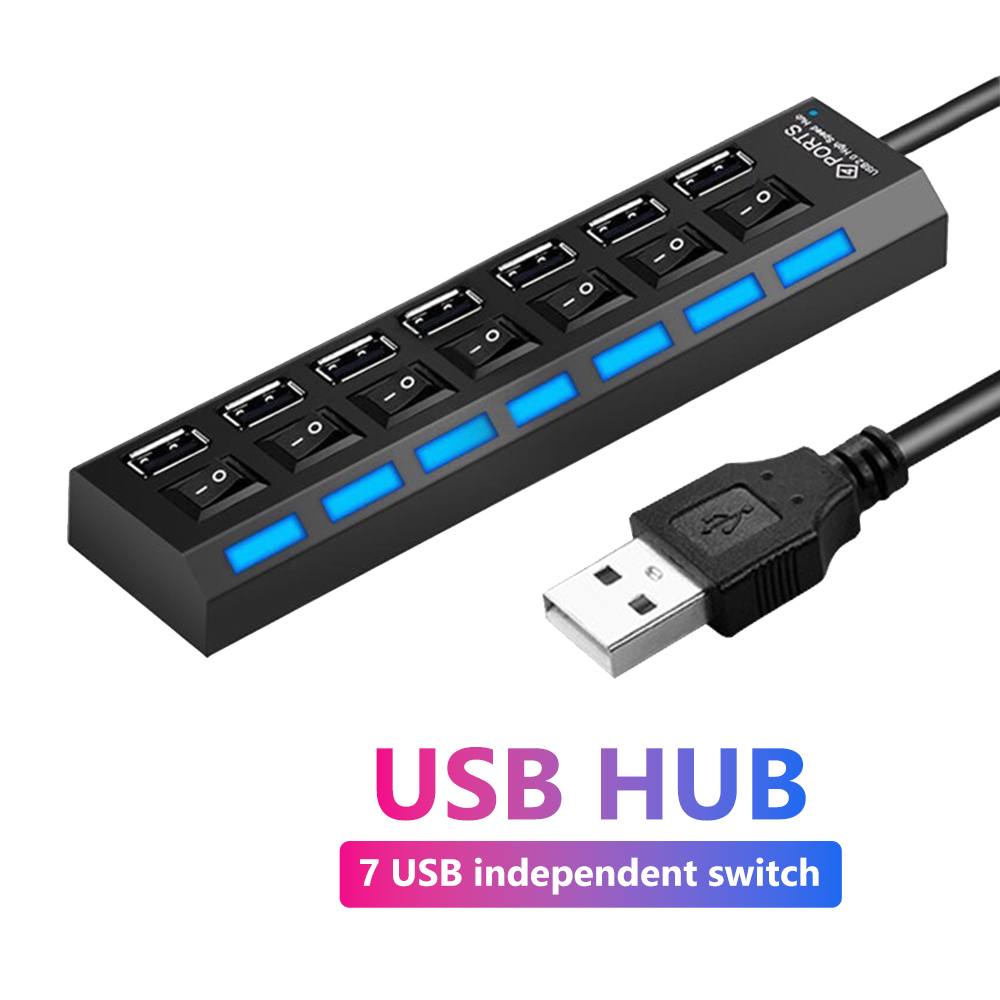 USB 2.0 Hub Multi USB Splitter - Laptop Accessories Hub 리뷰 및 가격