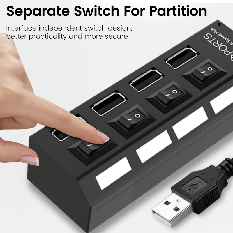 USB 2.0 Hub Multi USB Splitter - Laptop Accessories Hub 리뷰 및 가격