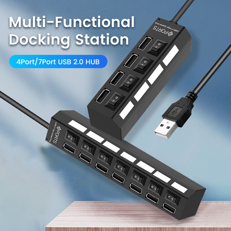 USB 2.0 Hub Multi USB Splitter - Laptop Accessories Hub 리뷰 및 가격