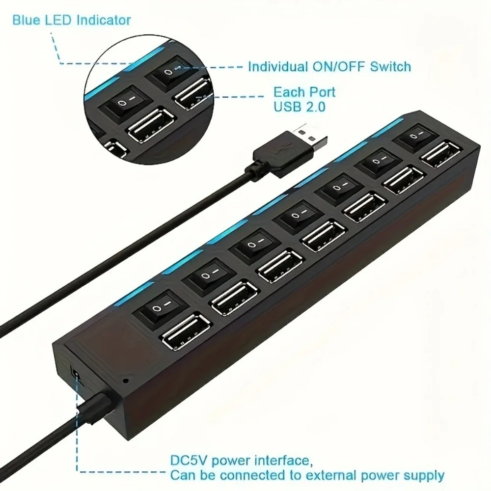 4/7 Port USB 2.0 Hub High Spee - Laptop Accessories Hub 리뷰 및 가격