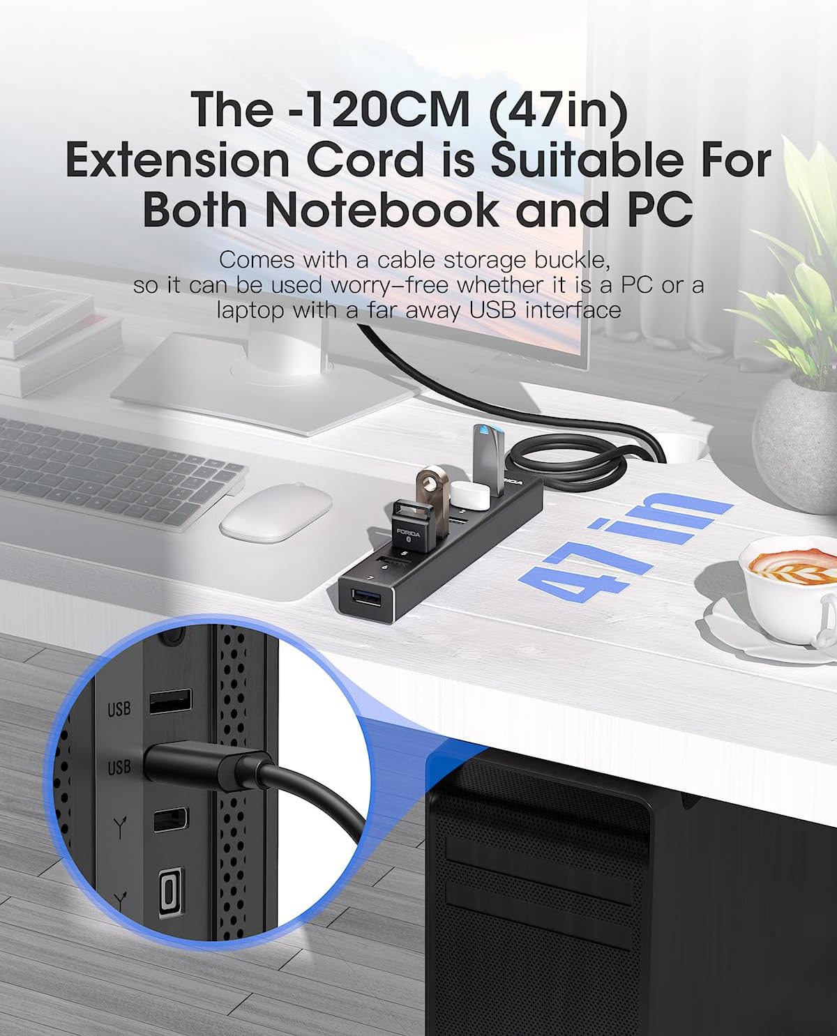 FORIDA 7 Ports 5Gbps USB A 3.0 - Laptop Accessories Hub 리뷰 및 가격