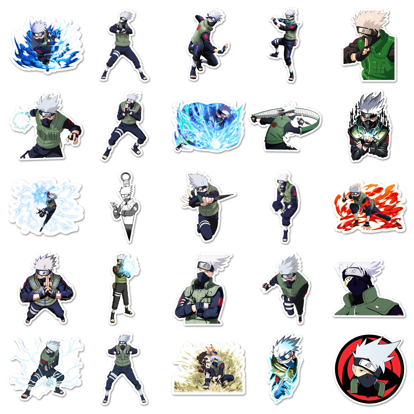 50pcs Anime Naruto Hatake Kaka - Laptop Accessories Aesthetic 리뷰 및 가격