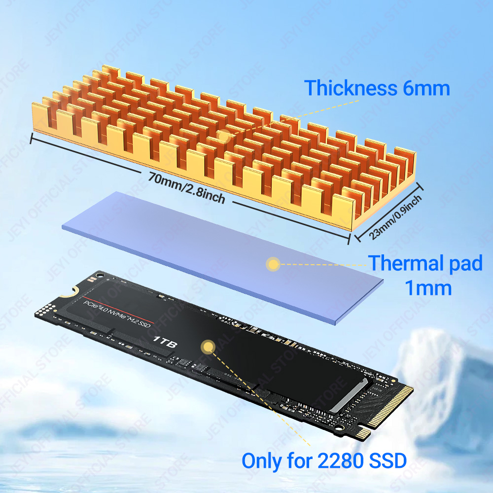 JEYI M.2 SSD Heatsink Aluminum - Laptop Accessories Cooling Pad 리뷰 및 가격