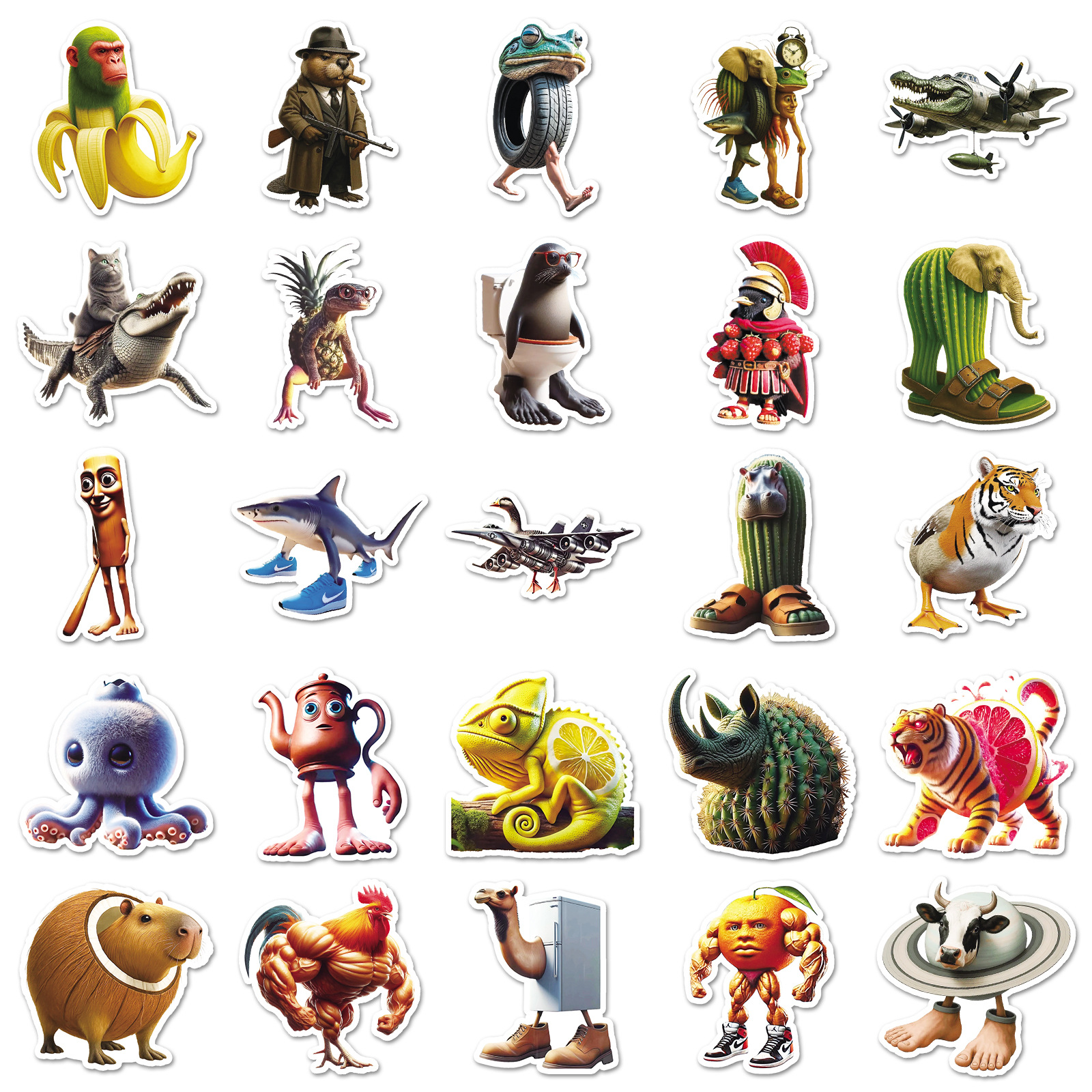 50PCS Italian Brainrot Sticker - Laptop Accessories Aesthetic 리뷰 및 가격