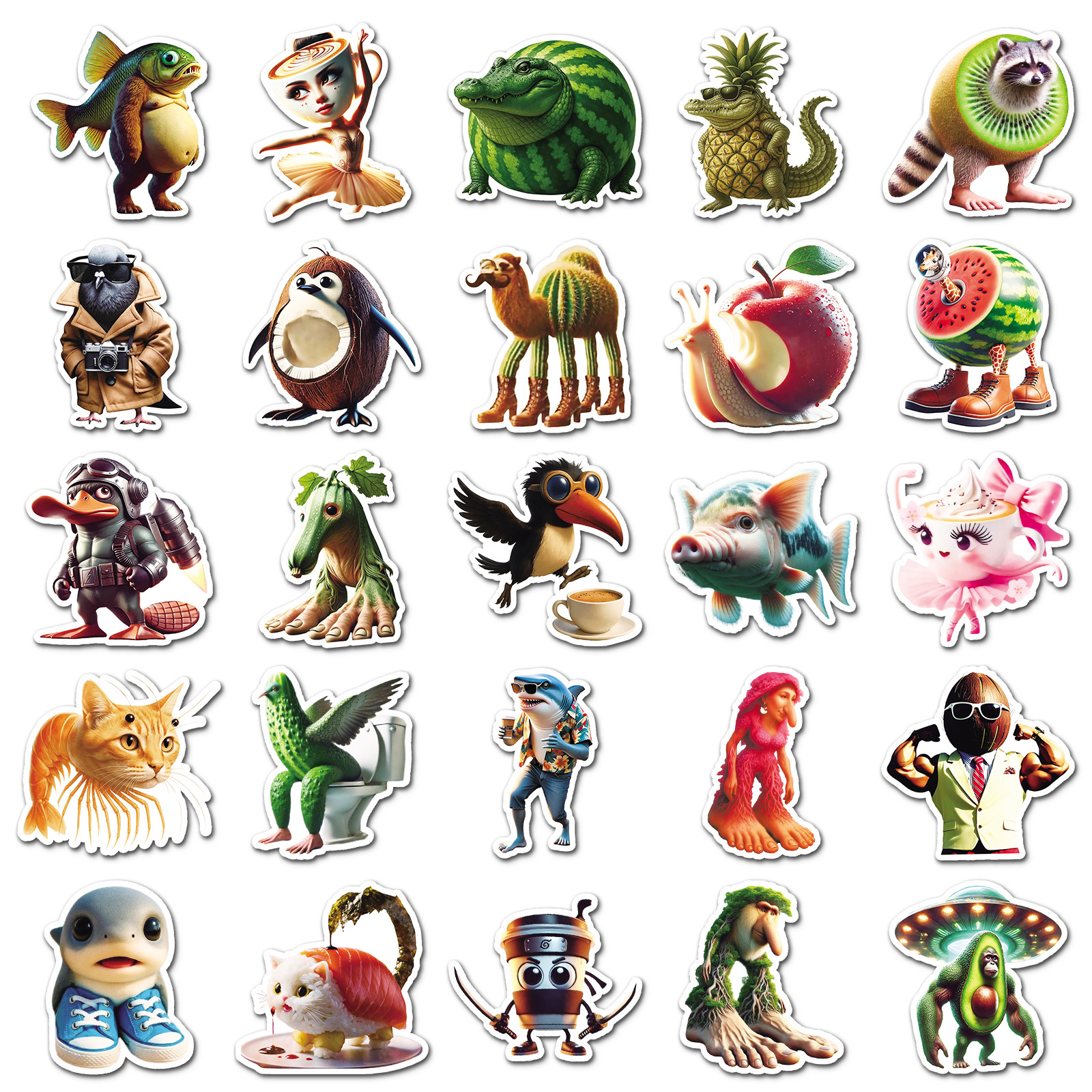 50PCS Italian Brainrot Sticker - Laptop Accessories Aesthetic 리뷰 및 가격
