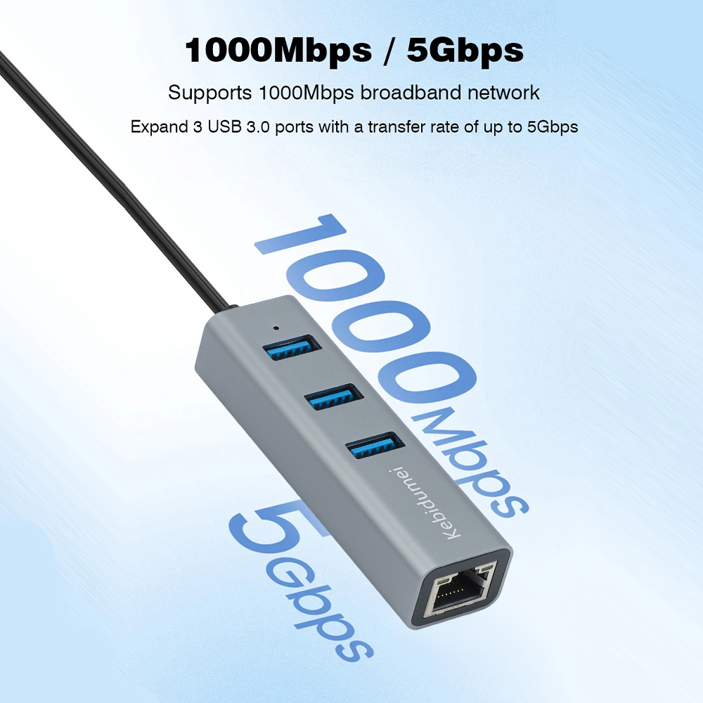 USB C HUB 1000Mbps 3 Ports USB - Laptop Accessories Hub 리뷰 및 가격