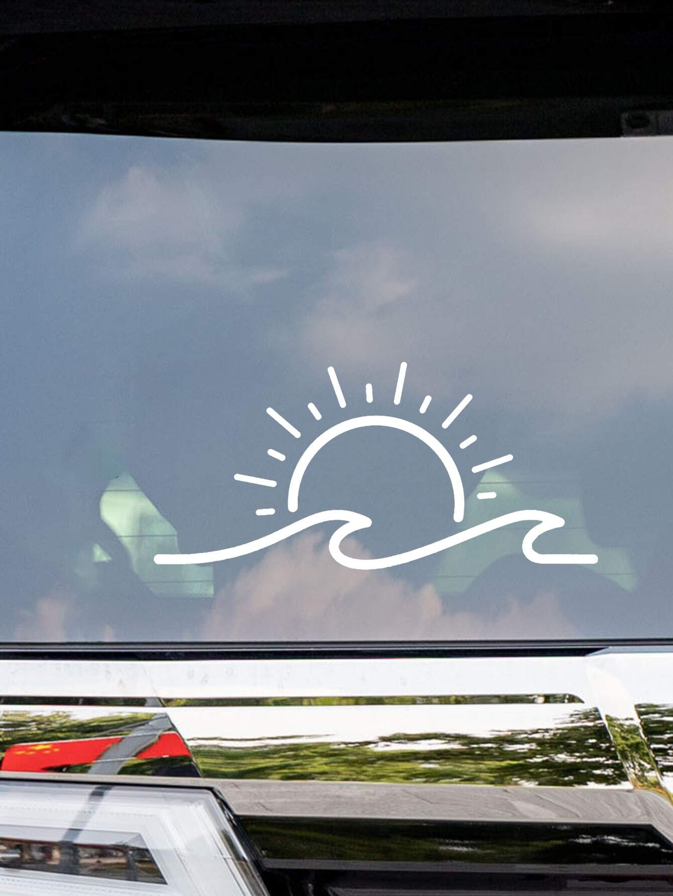 1pc White 30*15cm Sun Wave Car - Laptop Accessories To Gift 리뷰 및 가격