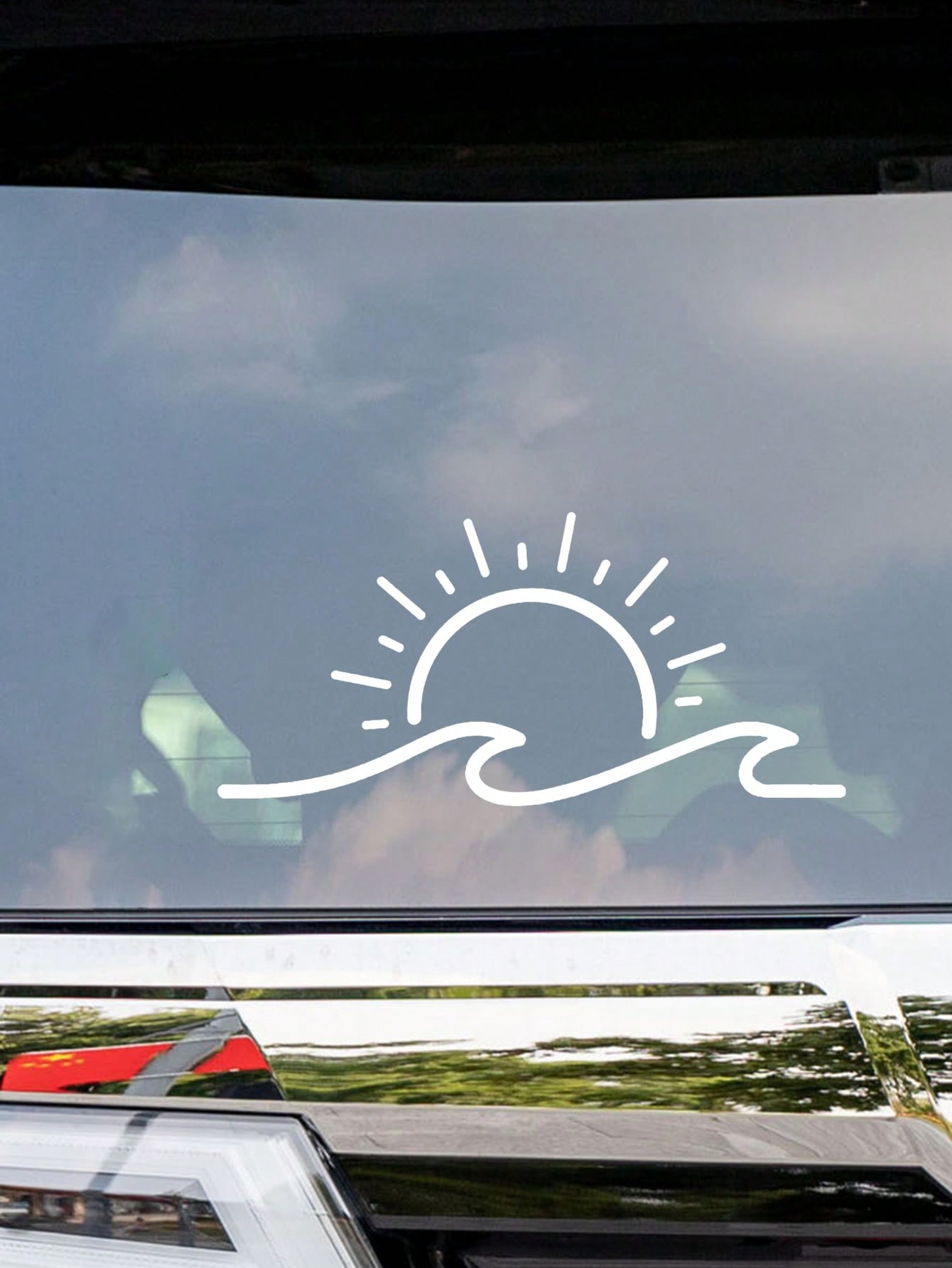1pc White 30*15cm Sun Wave Car - Laptop Accessories To Gift 리뷰 및 가격