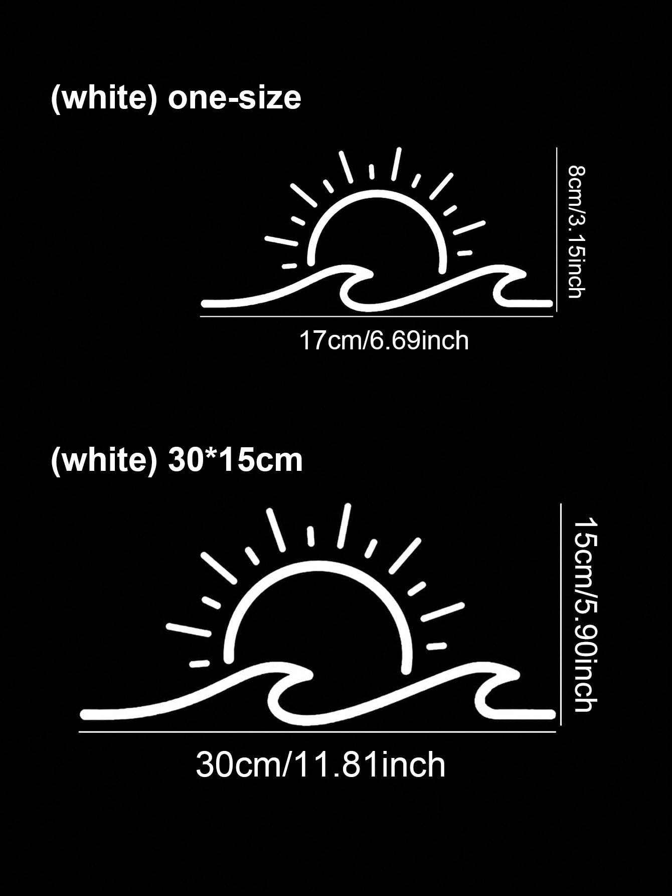 1pc White 30*15cm Sun Wave Car - Laptop Accessories To Gift 리뷰 및 가격