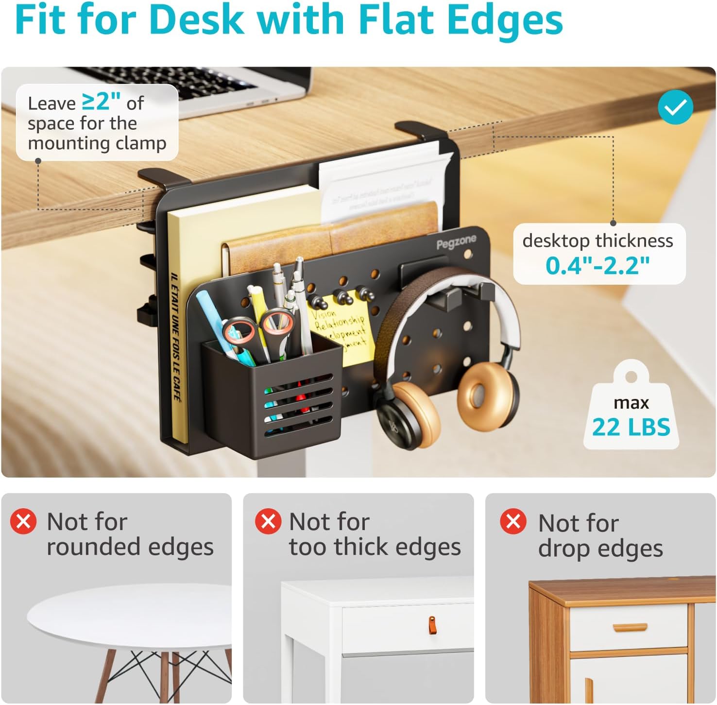 Desk Side Storage Organizer, N - Laptop Accessories Images 리뷰 및 가격