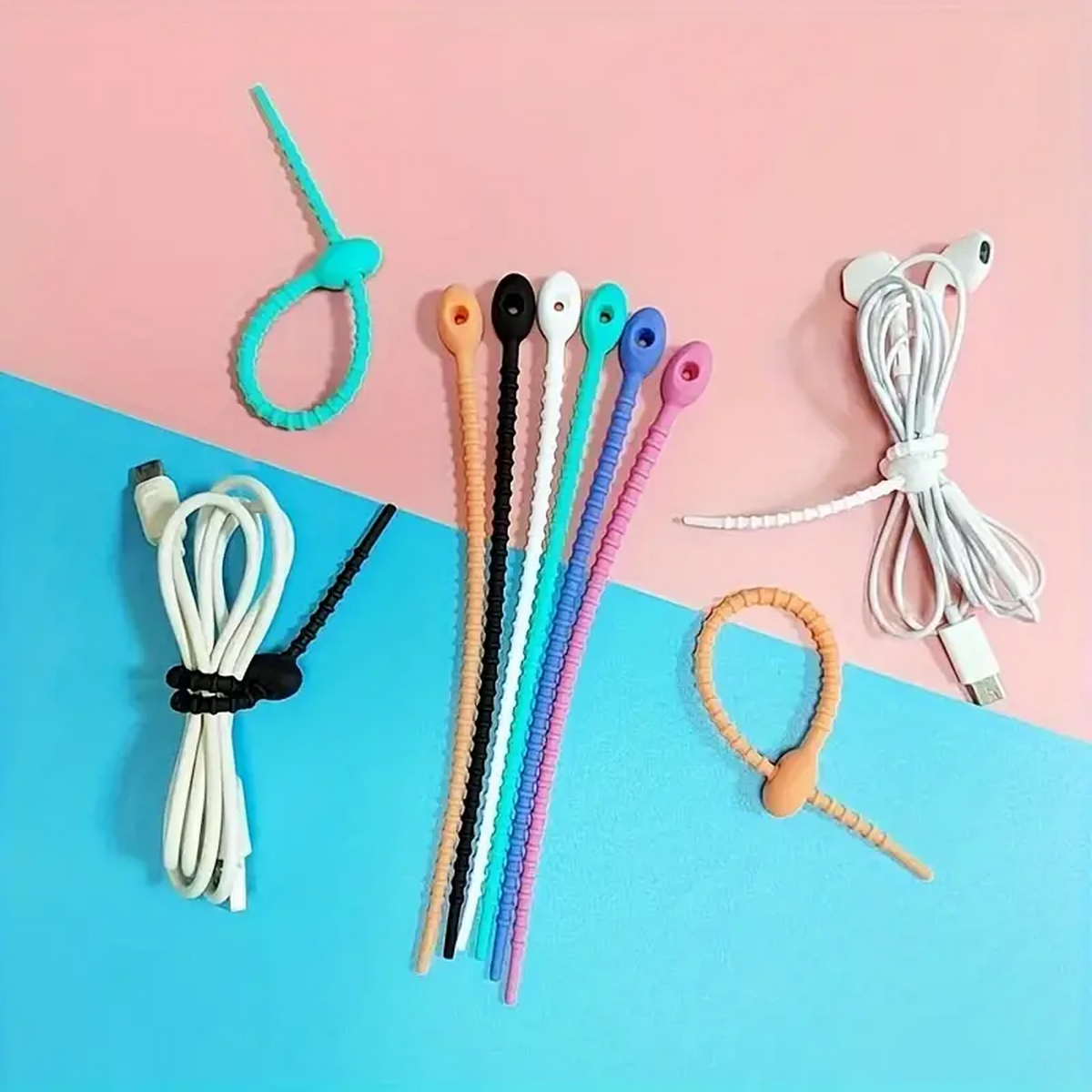 Silicone Reusable Cable Wire O - Cable Management Bag 리뷰 및 가격