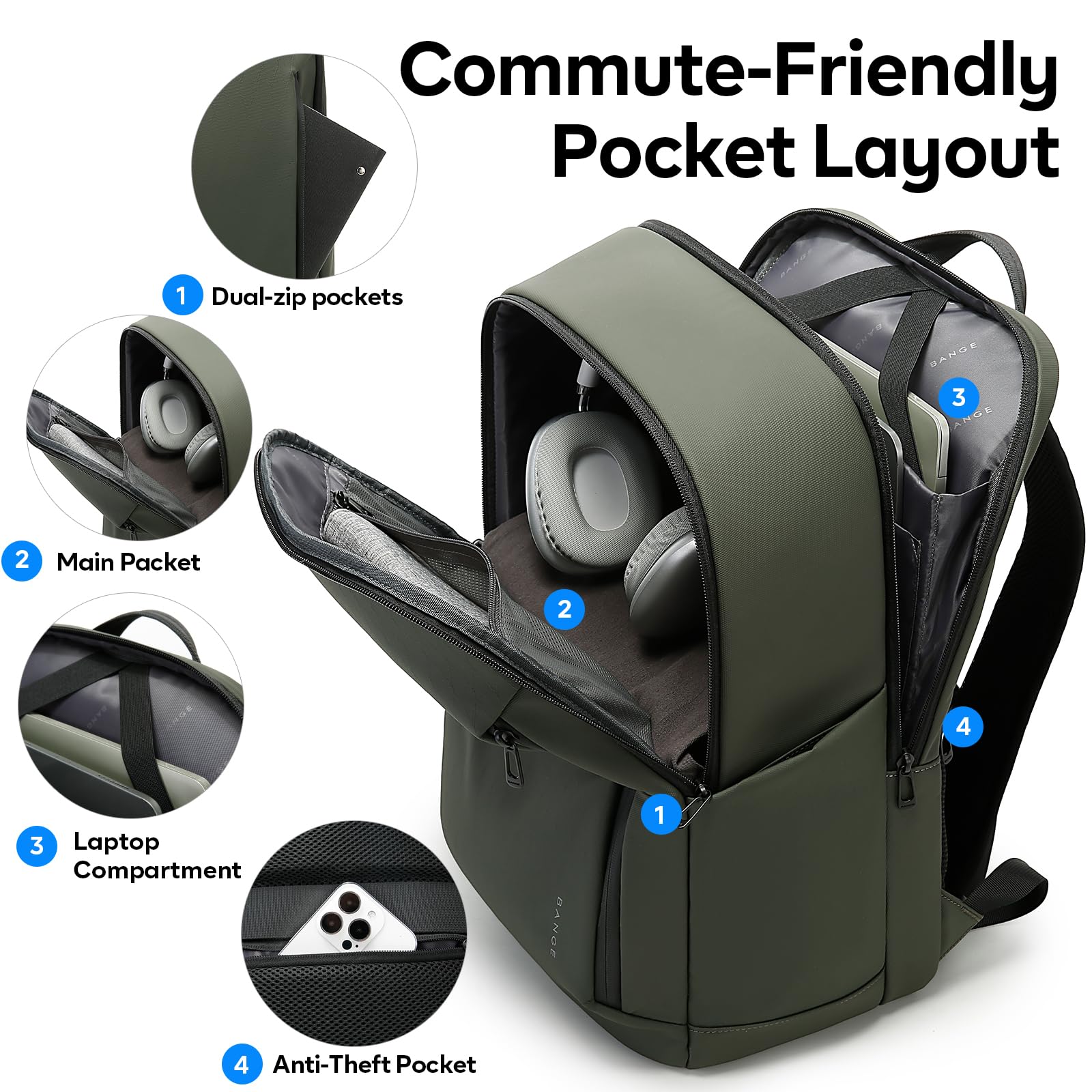 BANGE Fashion Simple Design Wo - Laptop Backpack Anti Theft 리뷰 및 가격