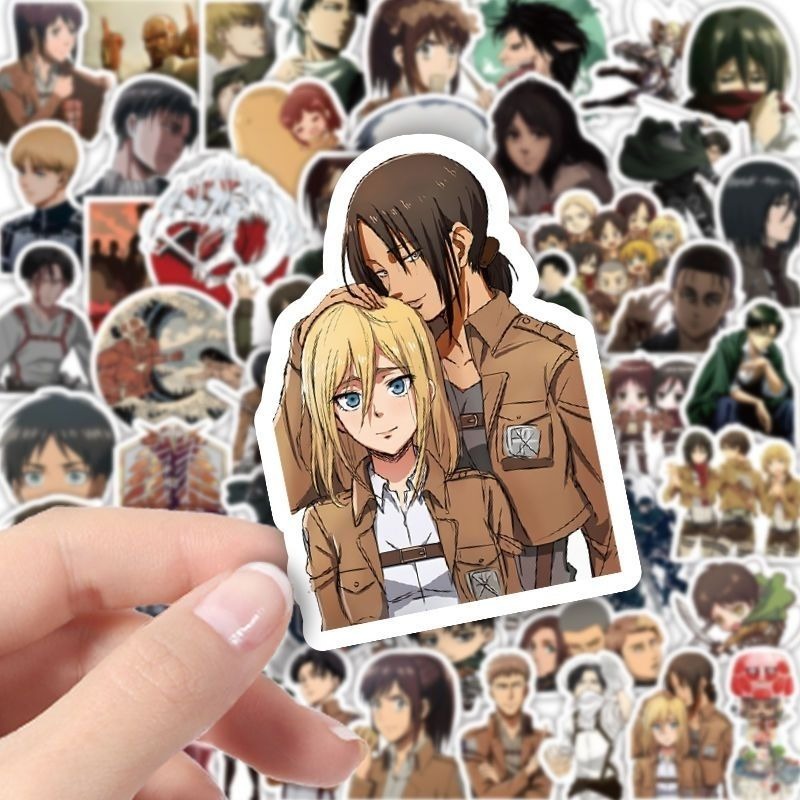 60Pcs Attack on Titan Anime St - Laptop Accessories Aesthetic 리뷰 및 가격