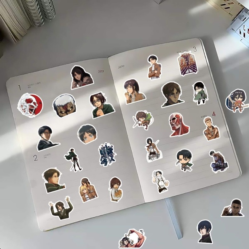 60Pcs Attack on Titan Anime St - Laptop Accessories Aesthetic 리뷰 및 가격