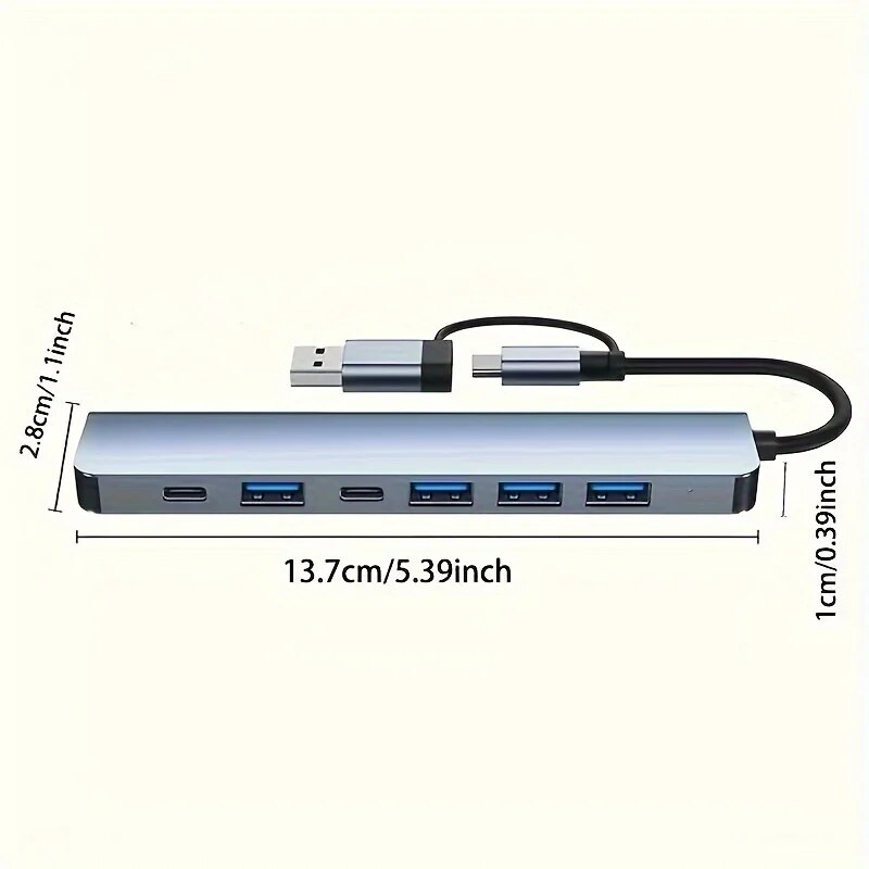 USB 3.0 HUB Type C to 7 Port U - Laptop Accessories Hub 리뷰 및 가격