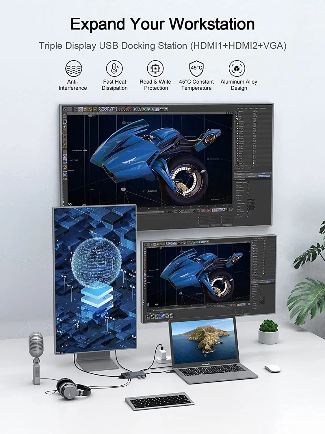 QGeeM USB 3.0 Docking Station, - Laptop Accessories Hub 리뷰 및 가격