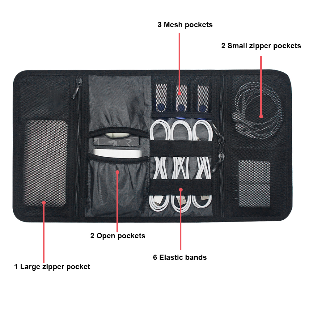 Portable Foldable Travel Cable - Cable Management Bag 리뷰 및 가격