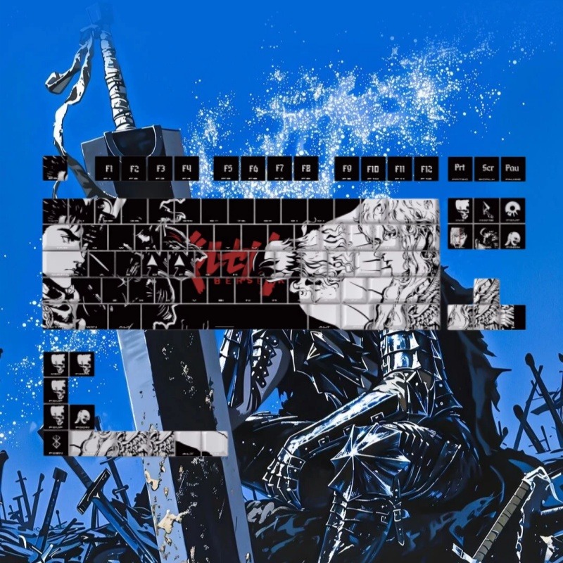 BERSERK Theme Anime Keycap 98  - Laptop Accessories To Gift 리뷰 및 가격