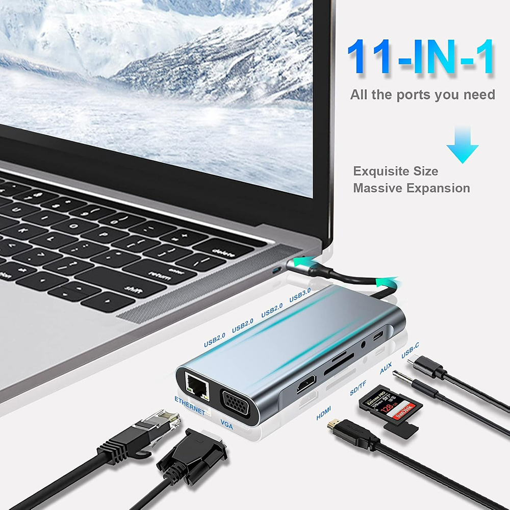 11-in-1 USB C Hub Thunderbolt  - Laptop Accessories Hub 리뷰 및 가격