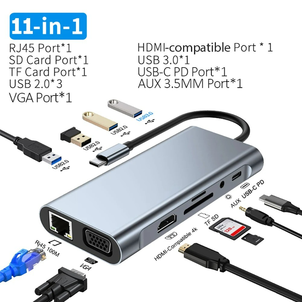 11-in-1 USB C Hub Thunderbolt  - Laptop Accessories Hub 리뷰 및 가격