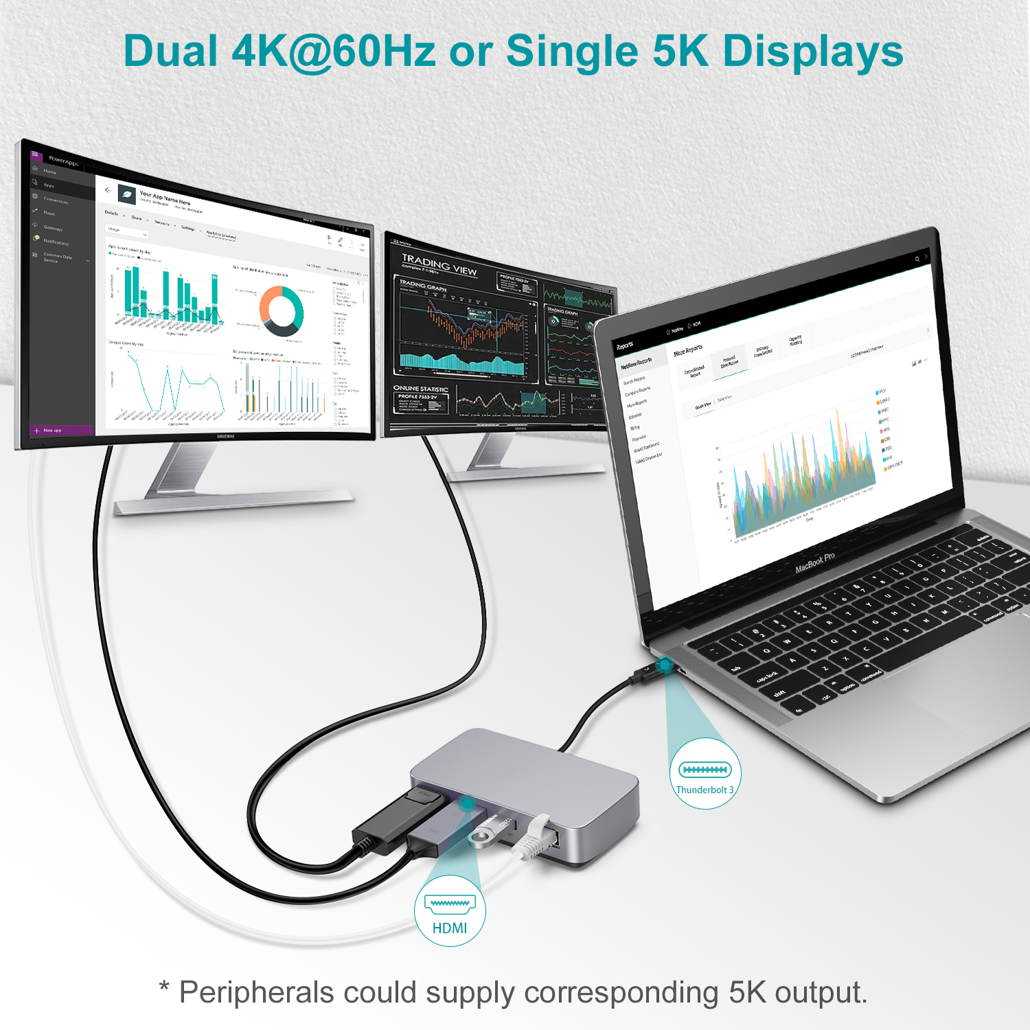 USB C HDMI HUB Adapter 4K 60hz - Laptop Accessories Hub 리뷰 및 가격