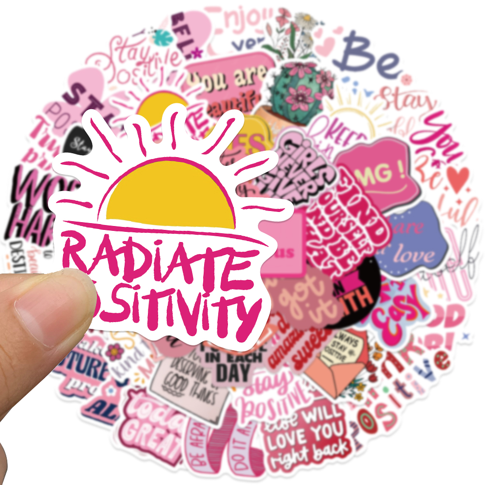 50pcs Pink Inspirational Phras - Laptop Accessories Aesthetic 리뷰 및 가격