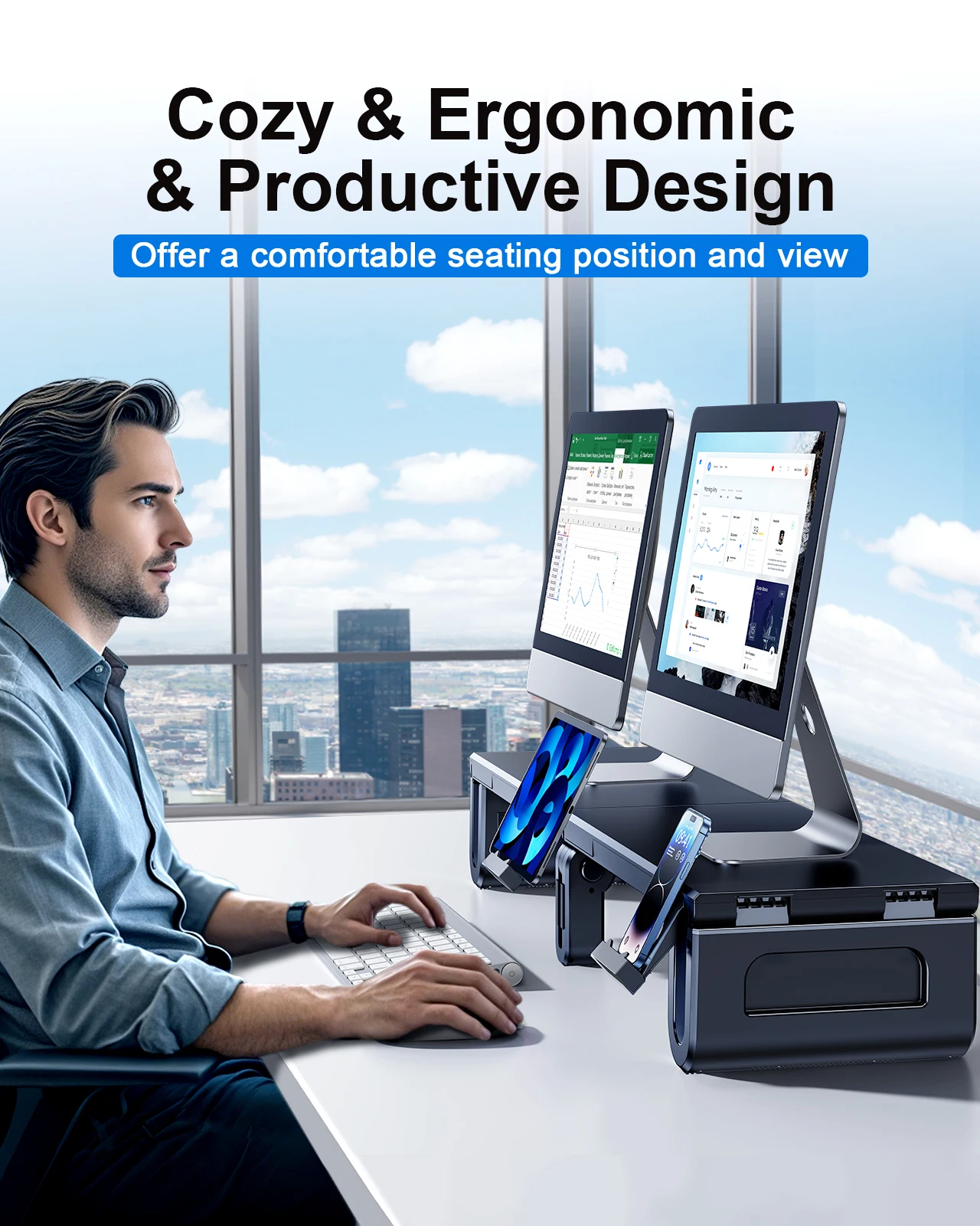Oatsbasf Dual Monitor Stand Ri - Laptop Stand Riser 리뷰 및 가격