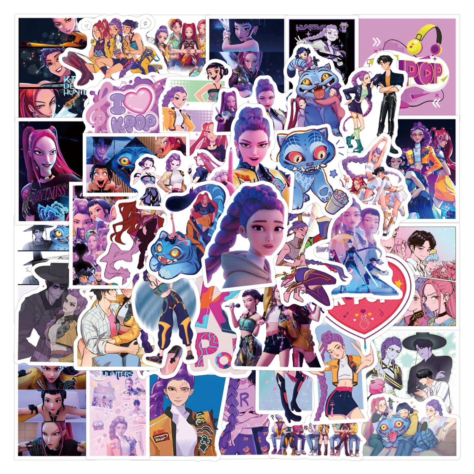 55/110pcs K-Pop Anime cartoon  - Laptop Accessories Aesthetic 리뷰 및 가격